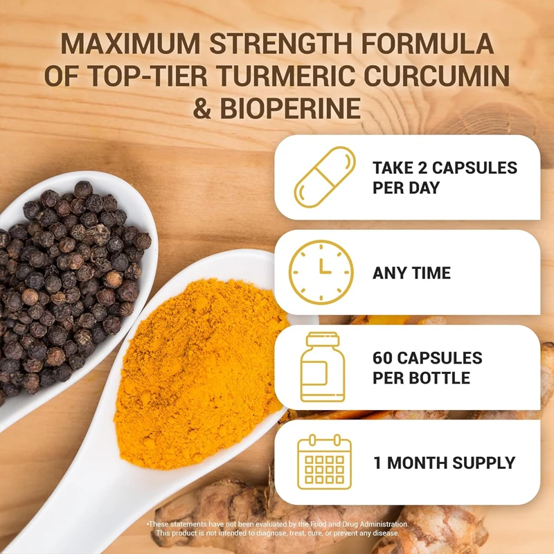 Turmeric Supplement with Black - đánh giá và giá Turmeric Curcumin Capsule