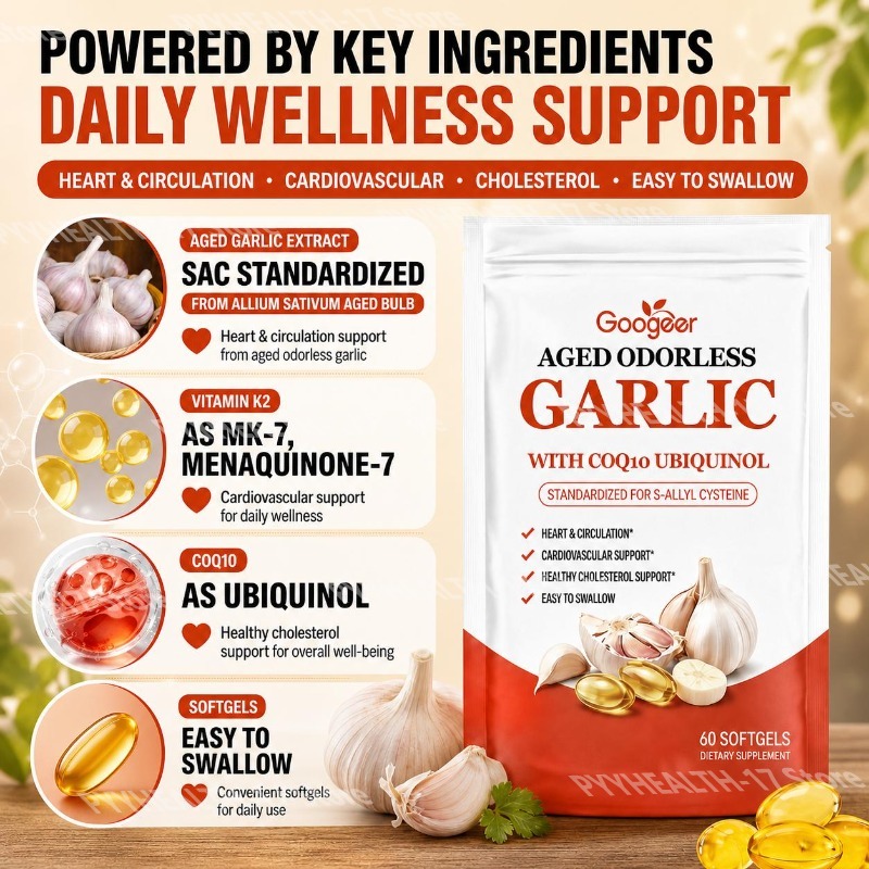 Googeer Aged Odorless Garlic S - đánh giá và giá Coq10 Ubiquinol Softgel