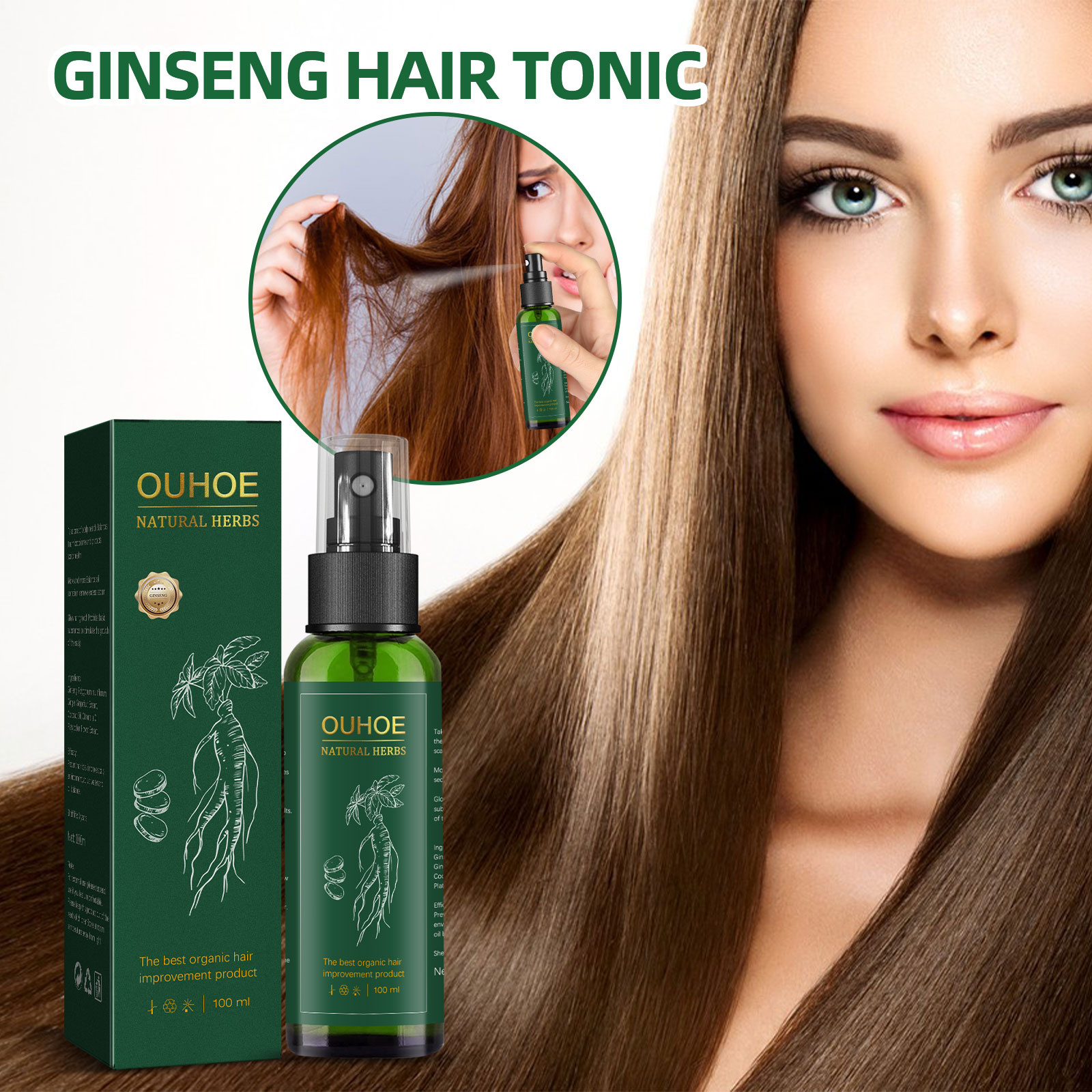 Natural Herbal Ginseng Hair Ca - đánh giá và giá Nutrition And Fitness